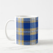 Tartan Plaid Blue and Yellow  Koffiemok (Links)