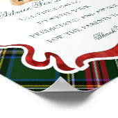 Tartan Plaid Christmas Bear Shower Advice for Baby Poster (Hoek)