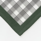 Tartan plaid christmas elf reideer grey white name fleece deken (Hoek)