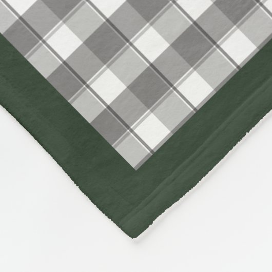 Tartan plaid christmas elf reideer grey white name fleece deken (Hoek)