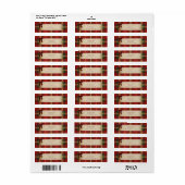 Tartan Plaid Christmas Red Bow Address Label (Full Sheet)