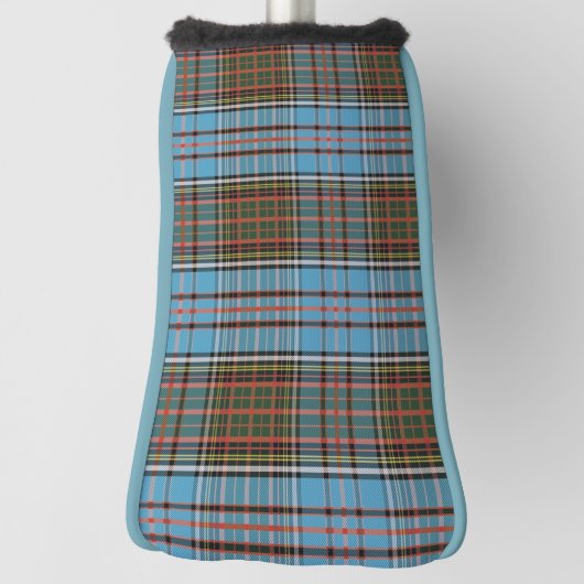 Tartan Plaid Clan Anderson Lichtblauw Bruin Check Golfheadcover (Draai 90)