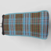 Tartan Plaid Clan Anderson Lichtblauw Bruin Check Golfheadcover (Voorkant)