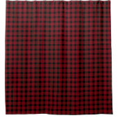 Tartan Plaid Curtain Red Black Gift for Couple Douchegordijn (Voorkant)
