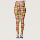 Tartan Plaid Custom buitenfeest Evenement Leggings (Voorkant)