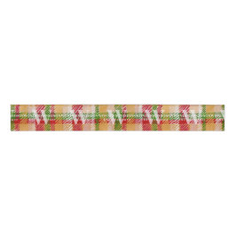 Tartan Plaid Custom Monogram PAKKET Evenement Them Grosgrain Lint