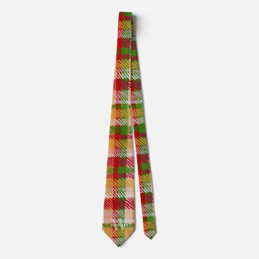 Tartan Plaid Custom Monogrammed Party Stropdas (Voorkant)