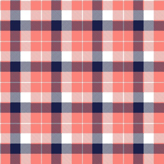 Tartan Plaid Deken in Koraal en Marine Hues