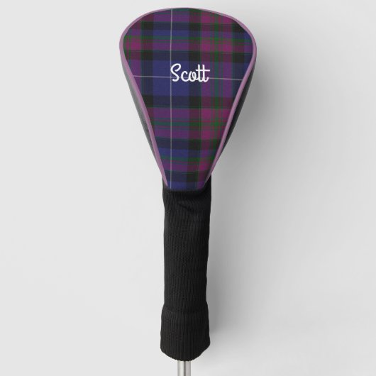 Tartan Plaid Driver Hoesje Golfheadcover (Voorkant)