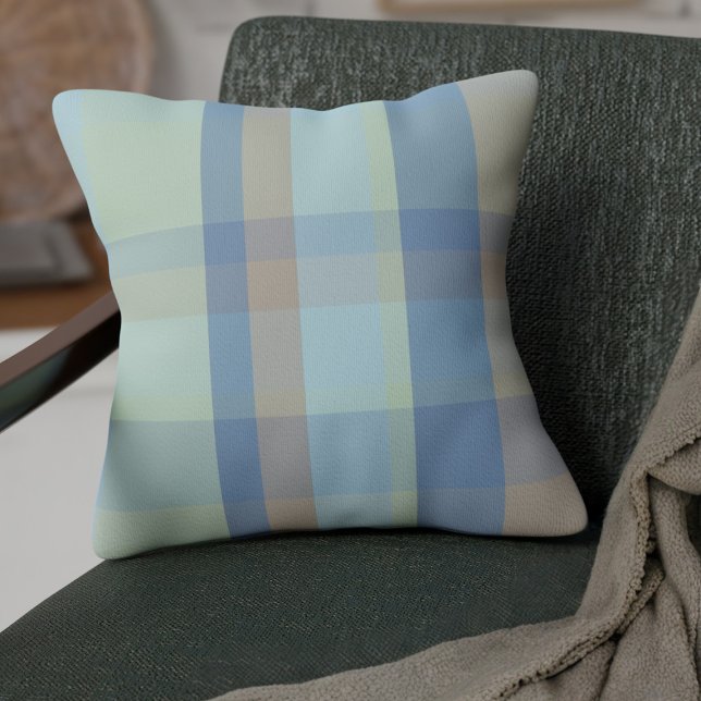 Tartan Plaid Figaro Auto Kleuren Figaraties Kussen (A tartan plaid pillow designed for the Figaro owner based on the 4 original figaro cars)