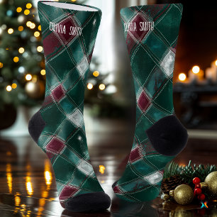 Tartan Plaid gepersonaliseerde geruit Sokken