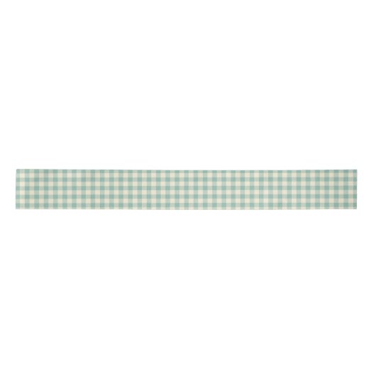 Tartan Plaid Gingham Green Pattern Holiday Gift Satijnen Lint (Voorkant)