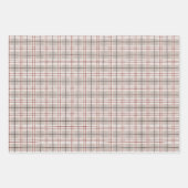 Tartan Plaid Hand getrokken Beige Strepen Patroon Inpakpapier Vel (Voorkant 3)
