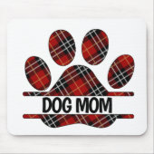 Tartan Plaid HOND MAM Pawprint Muismat (Voorkant)