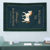 Tartan Plaid Horse Baby Shower Welcome Spandoek (Beurs)