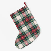 Tartan Plaid INITIALEN Feestelijke Vakantie Classi Grote Kerstsok (Achterkant (Hangend))