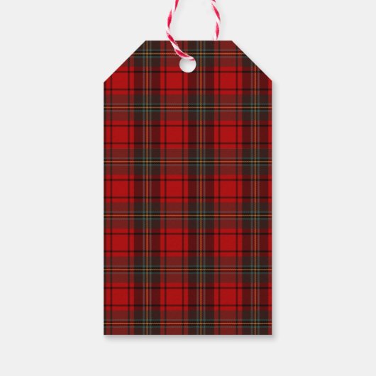 Tartan Plaid Kerstcadeau Label Cadeaulabel (Achterkant)