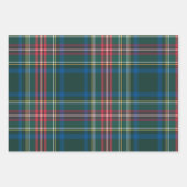 Tartan Plaid Kerstmis Feestelijk Rood Groen Blauw Inpakpapier Vel (Voorkant)