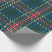 Tartan Plaid Kerstmis Groene Klassieke Preppy Cadeaupapier (Hoek)