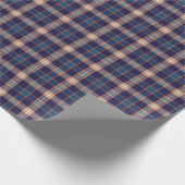 Tartan plaid, kleurrijke marine textuur. cadeaupapier (Hoek)
