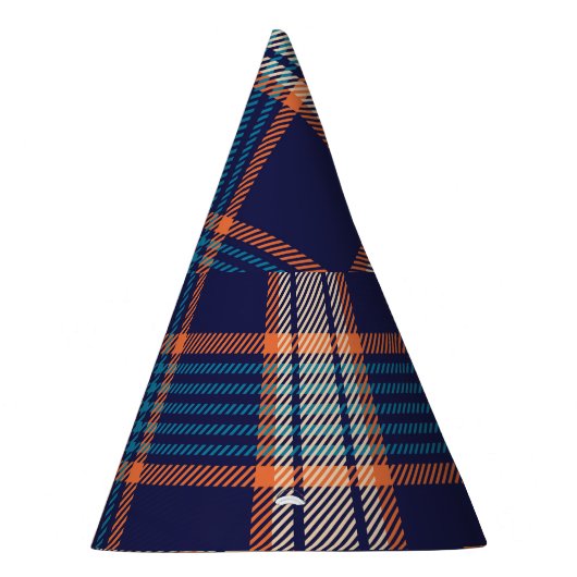 Tartan plaid, kleurrijke marine textuur. feesthoedjes (Rechts)