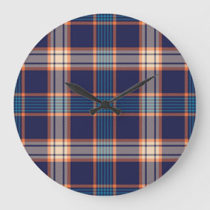 Tartan plaid, kleurrijke marine textuur. grote klok
