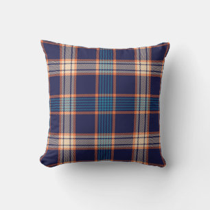 Tartan plaid, kleurrijke marine textuur. kussen