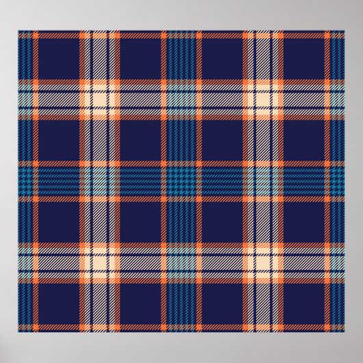 Tartan plaid, kleurrijke marine textuur. poster (Voorkant)