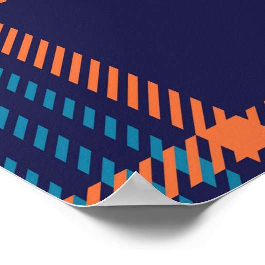 Tartan plaid, kleurrijke marine textuur. poster (Hoek)