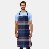 Tartan plaid, kleurrijke marine textuur. schort (Gedragen)