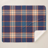 Tartan plaid, kleurrijke marine textuur. sherpa deken (Voorkant (horizontaal))