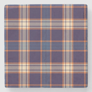 Tartan plaid, kleurrijke marine textuur. stenen onderzetter
