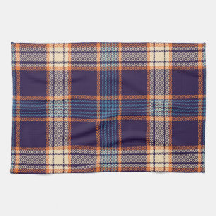 Tartan plaid, kleurrijke marine textuur. theedoek