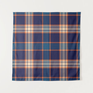 Tartan plaid, kleurrijke marine textuur. wandkleed