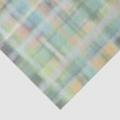 Tartan plaid moderne pastel geel cyaan grijs groen tissuepapier (Detail)