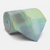 Tartan plaid moderne pastel groen blauw grijs beig stropdas (Opgerold)