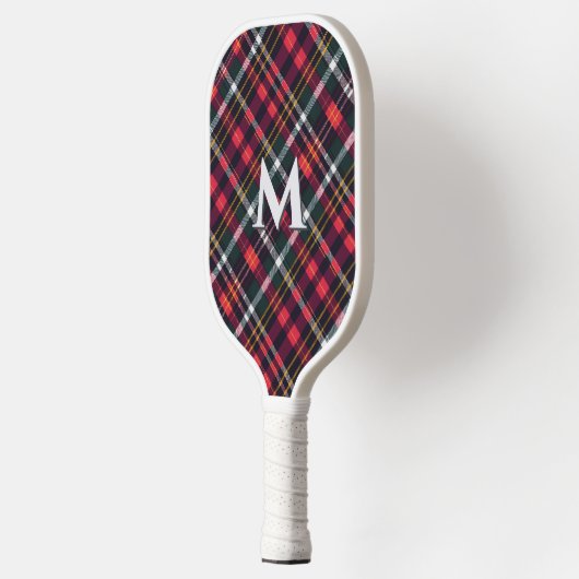 Tartan Plaid Monogram Pickleball Paddle (Links)