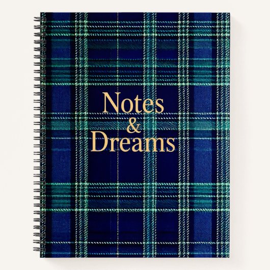 Tartan plaid notebook notitieboek (Voorkant)