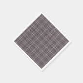 Tartan Plaid Patroon Bruin, Blauw & Beige No. 69 Servet (Hoek)