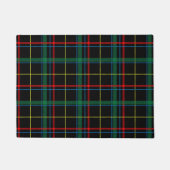 Tartan plaid patroon, groen en rood, deurmat (Voorkant)