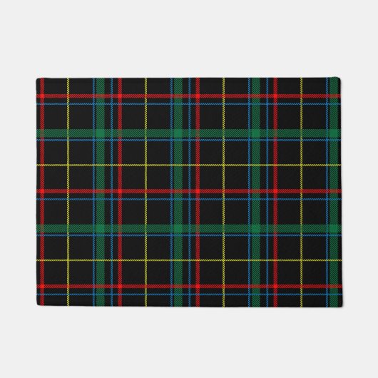 Tartan plaid patroon, groen en rood, deurmat (Voorkant)