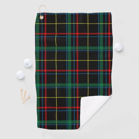 Tartan plaid patroon, groen en rood, golfhanddoek (Insitu)