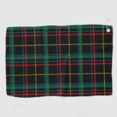 Tartan plaid patroon, groen en rood, golfhanddoek (Horizontaal)