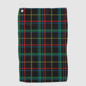 Tartan plaid patroon, groen en rood, golfhanddoek (Voorkant)
