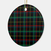 Tartan plaid patroon, groen en rood, keramisch ornament (Links)