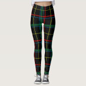 Tartan plaid patroon, groen en rood, leggings (Voorkant)