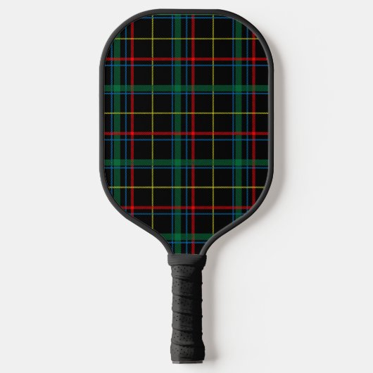 Tartan plaid patroon, groen en rood, pickleball paddle (Voorkant)
