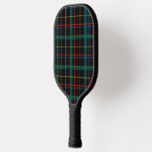 Tartan plaid patroon, groen en rood, pickleball paddle (Links)