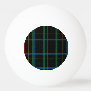 Tartan plaid patroon, groen en rood, pingpongbal