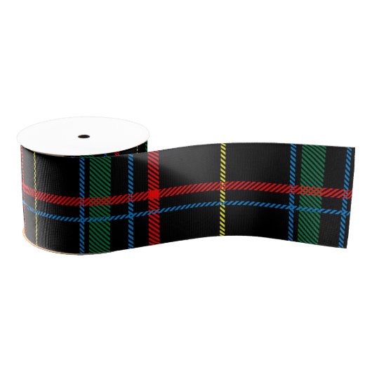 Tartan Plaid Patroon, Groen, Grosgrain Lint (Spoel)